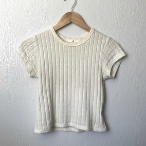 Cream Knit Top
